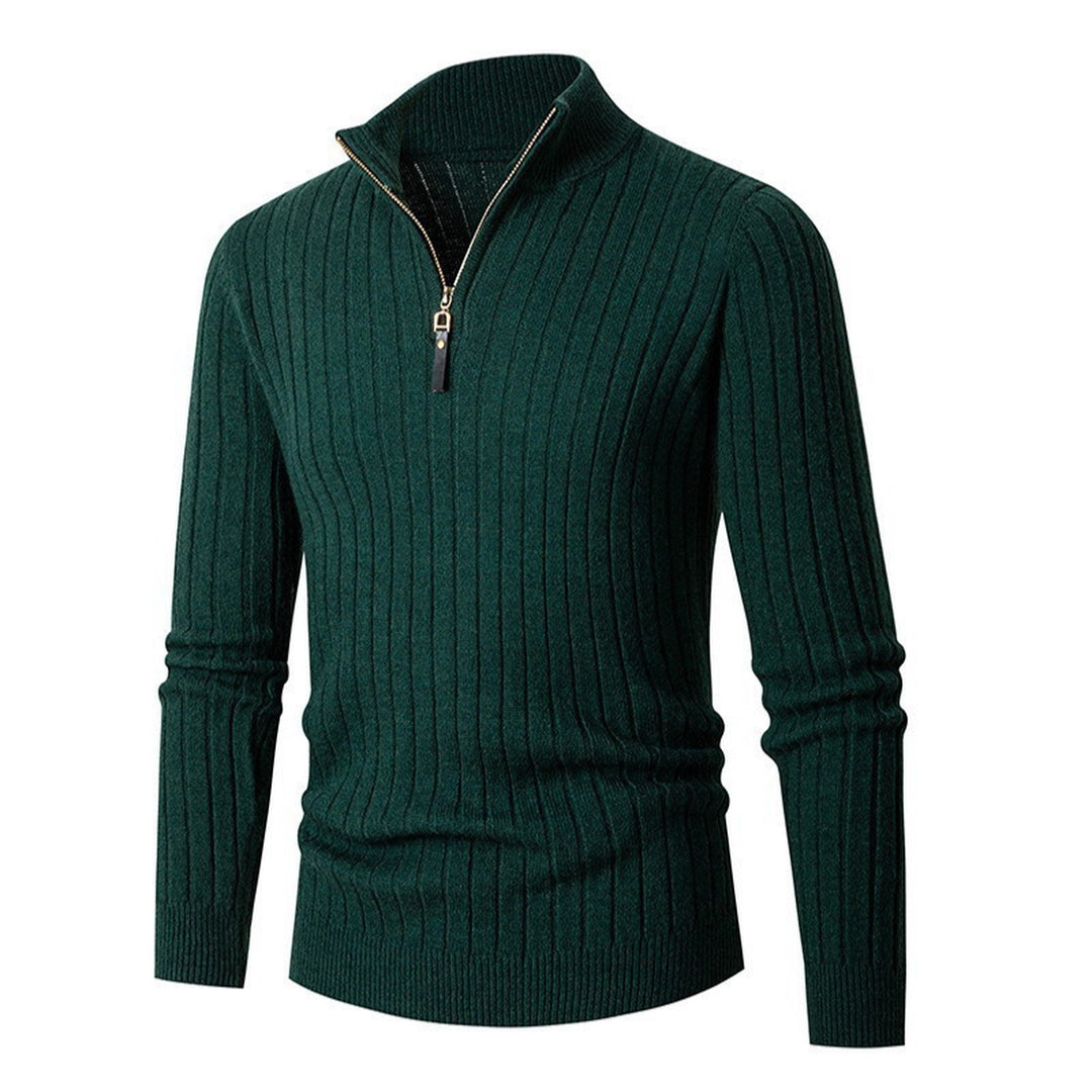 Men's Zephyr Cashmere Half-Zip Jumper – Soft Knit Funnel Neck – view 5