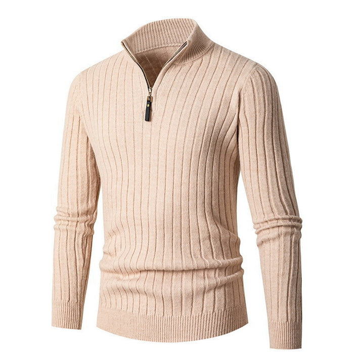 Men's Zephyr Cashmere Half-Zip Jumper – Soft Knit Funnel Neck – view 6
