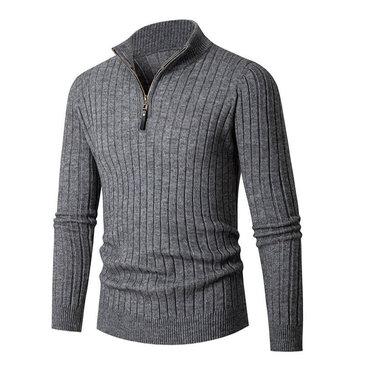 Men's Zephyr Cashmere Half-Zip Jumper – Soft Knit Funnel Neck – view 7