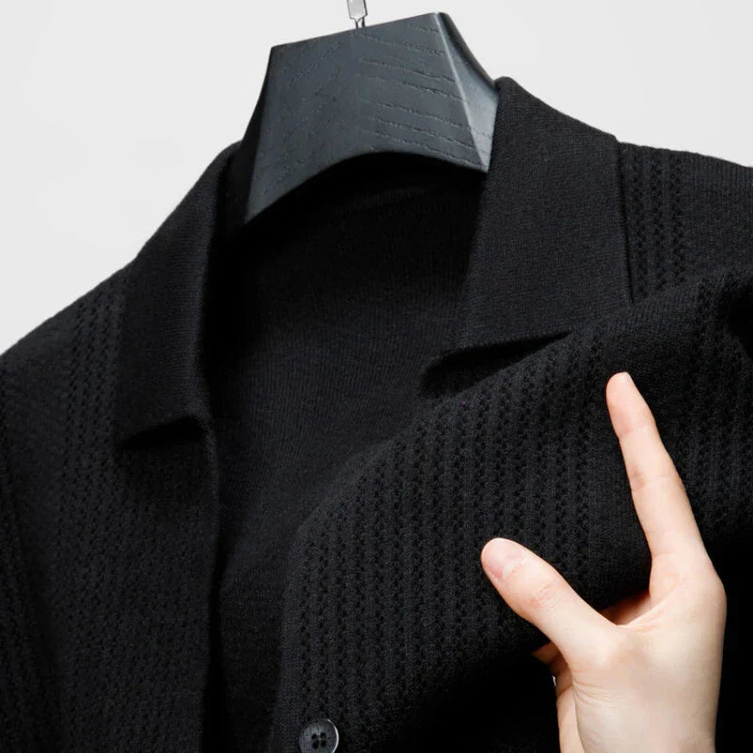 Men's Valerio Cashmere Button-Up Cardigan – Ribbed Knitwear – view 9
