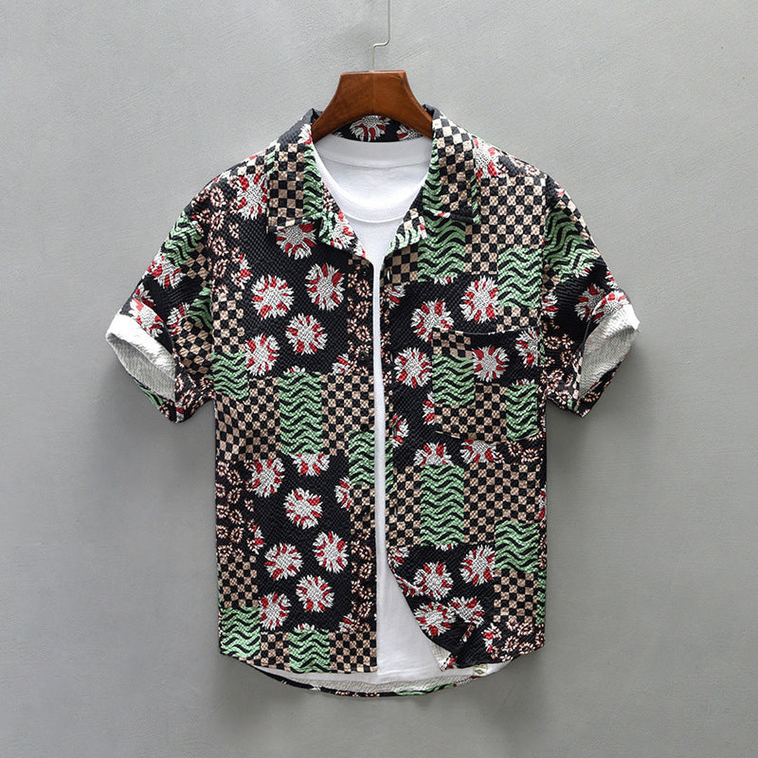 Men's Floral Print Summer Shirt – Tailored Fit Resort Wear – view 2
