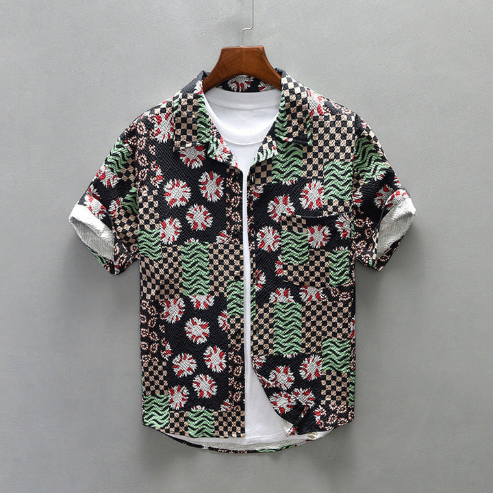 Men's Floral Print Summer Shirt – Tailored Fit Resort Wear – view 2