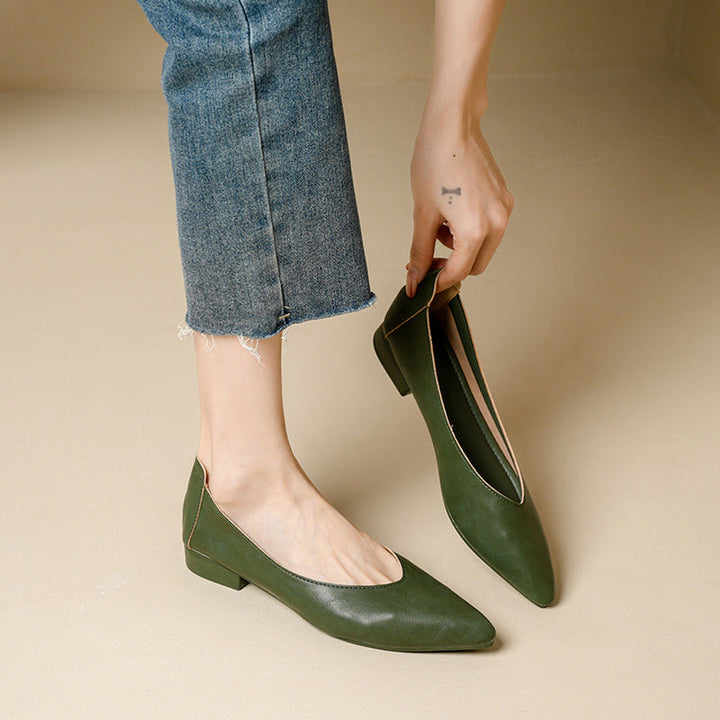 Women's Pointed Toe Block Heel Court Shoes – All-Day Comfort – view 7