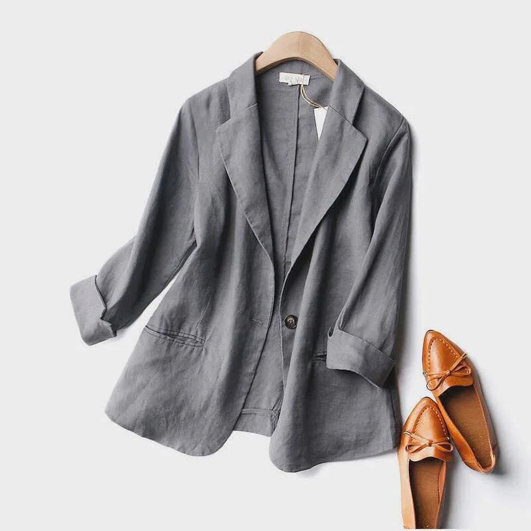Women's Relaxed Linen Blazer – Laid-Back Summer Tailoring