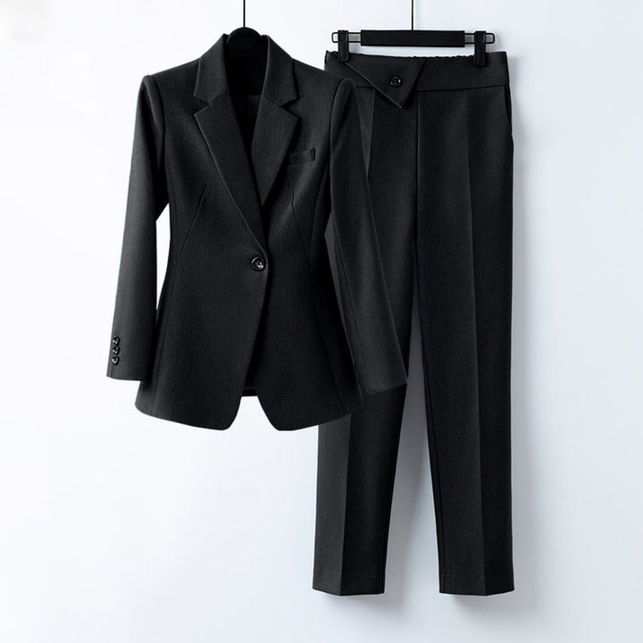 Women's Tailored Trouser Suit – Sculpted Two-Piece Power Dressing