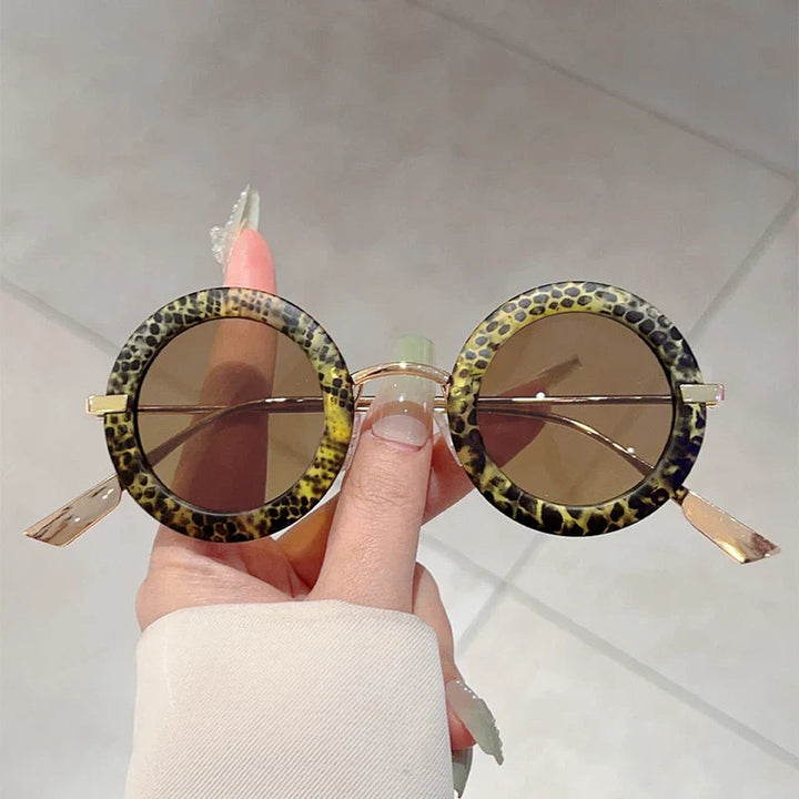 Women's Polarised Round Sunglasses – UV400 Two-Tone Frames