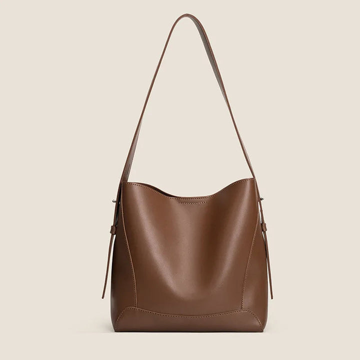 Women's Vintage Leather Tote Bag – Everyday Shoulder Carryall – view 5