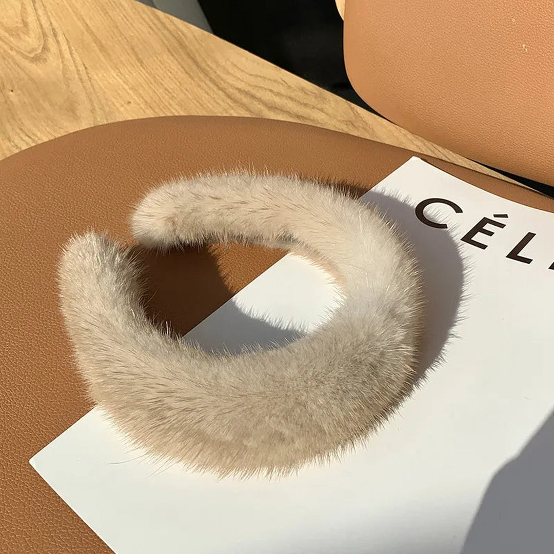 Women's Faux Fur Headband – Plush Winter Ear Warmer Accessory – view 6