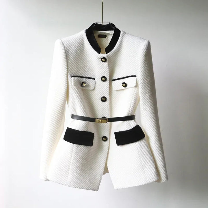 Women's Wool Blend Tailored Jacket – Smart Mid-Length Layer – view 6