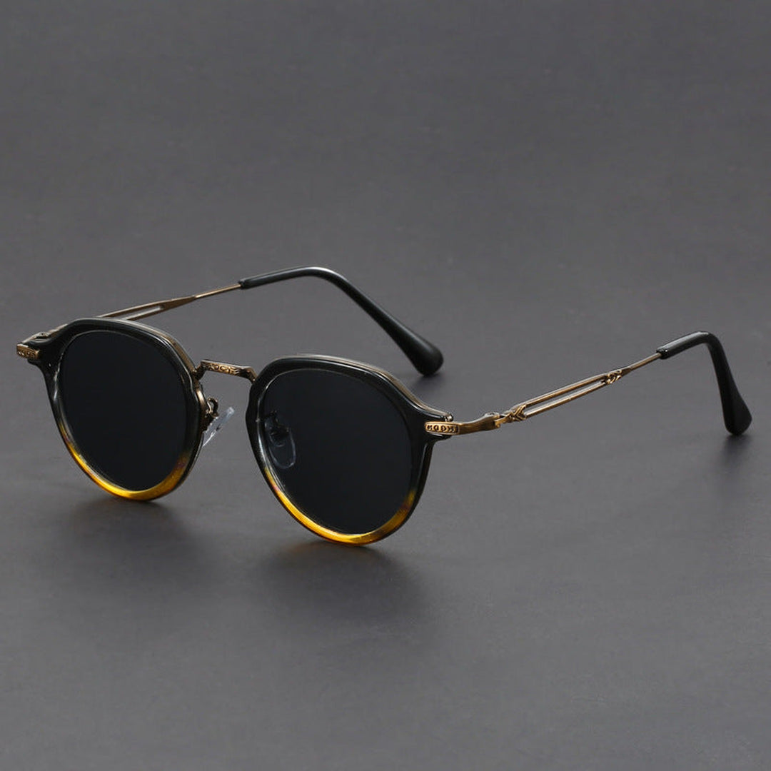 Unisex Eclipse UV400 Sunglasses – Lightweight Retro Everyday Shades – Jade Gold
