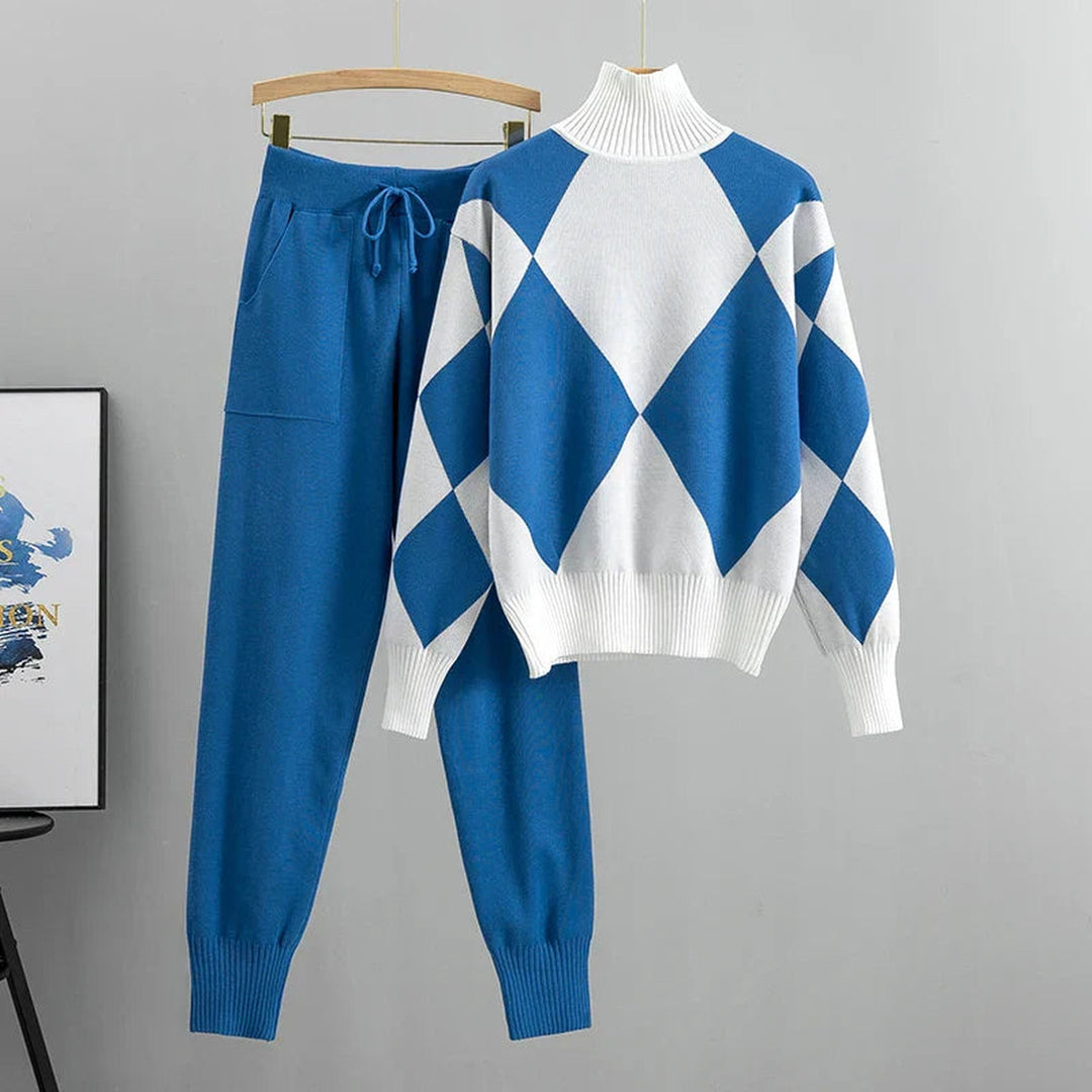 Women's Emilie Knitted Co-ord Set – Geometric Jumper & Joggers – view 8