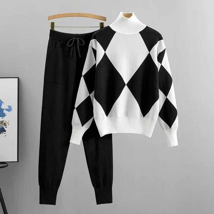 Women's Emilie Knitted Co-ord Set – Geometric Jumper & Joggers – view 10