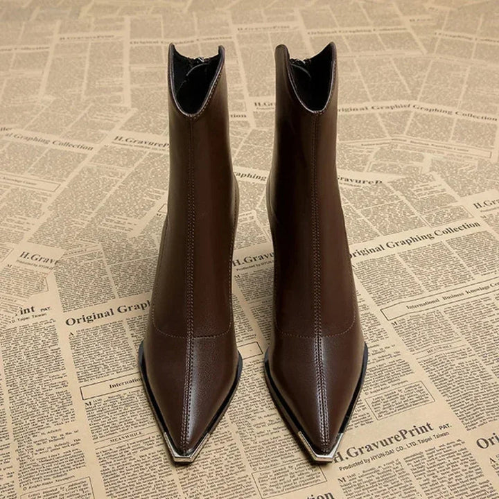 Women's Pointed Chelsea Boots with Block Heel – Smart Comfort – view 2