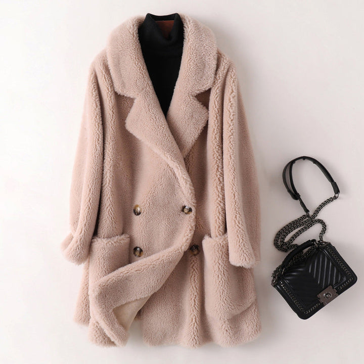 Women's Shearling Oversized Coat – Warm Winter Statement – view 3