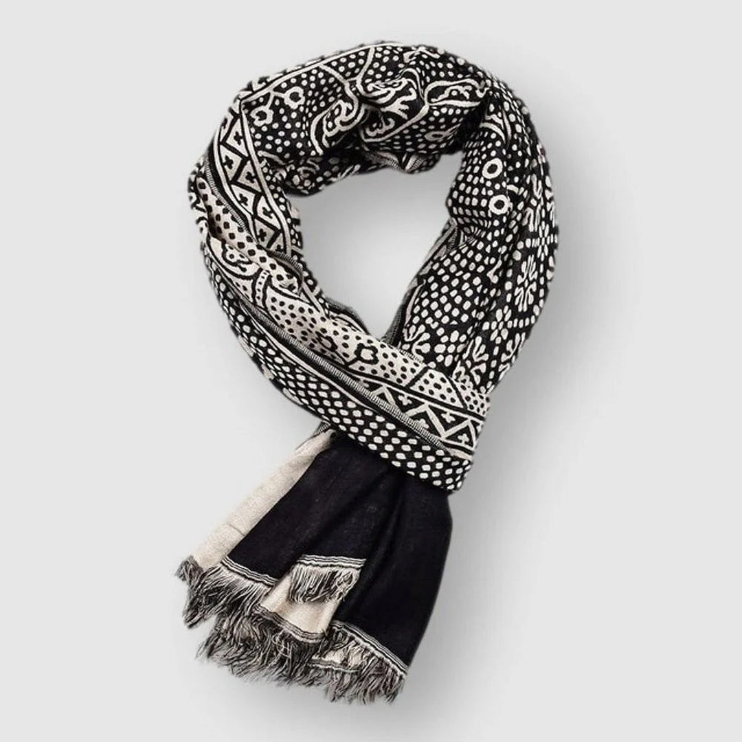 Bellevue Woven Cotton Scarf – Soft Artisan Layering Piece – Blue