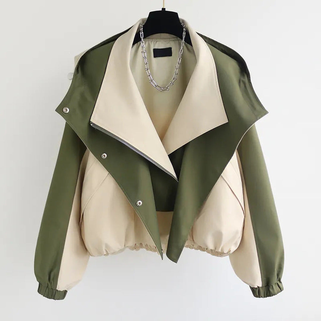 Women's Two-Tone Windbreaker Jacket – Lightweight Colour-Block Layer – view 3