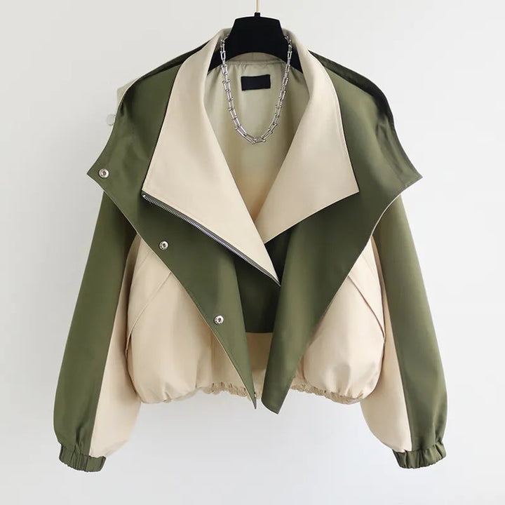 Women's Two-Tone Windbreaker Jacket – Lightweight Colour-Block Layer – view 3