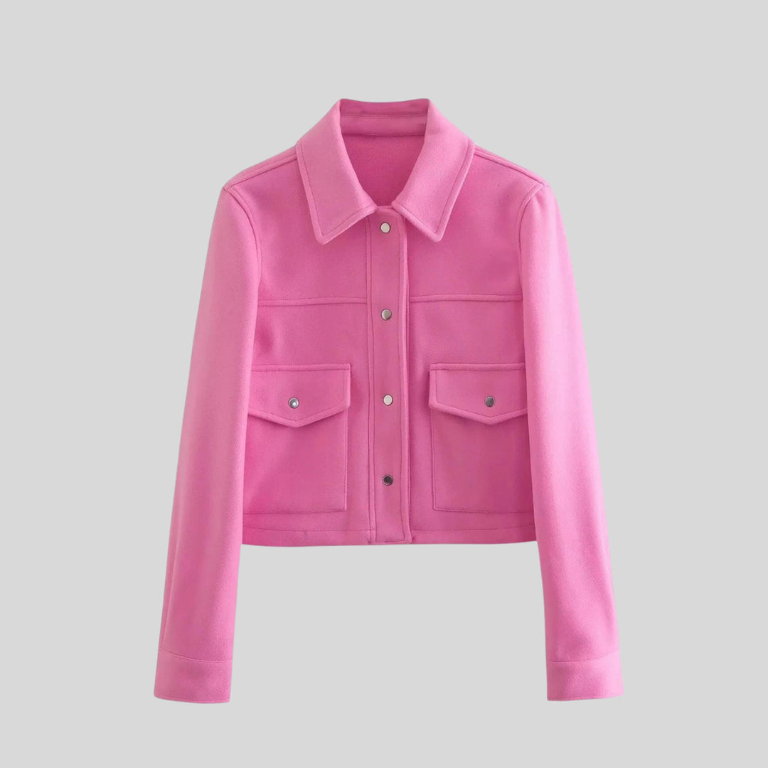 Women's Tailored Button-Front Jacket – Polished Workwear Layer – Green