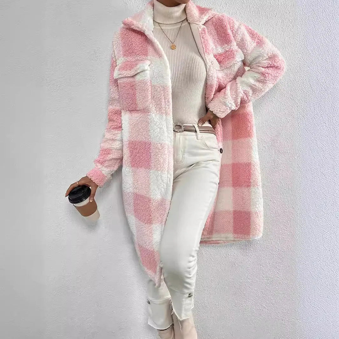 Women's Fleece Trench Coat – Open-Front Relaxed Layering Piece – view 7