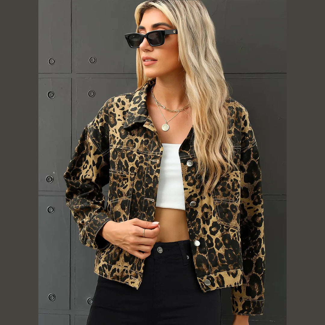 Women's Leopard Print Tailored Jacket – Statement Layer – view 2