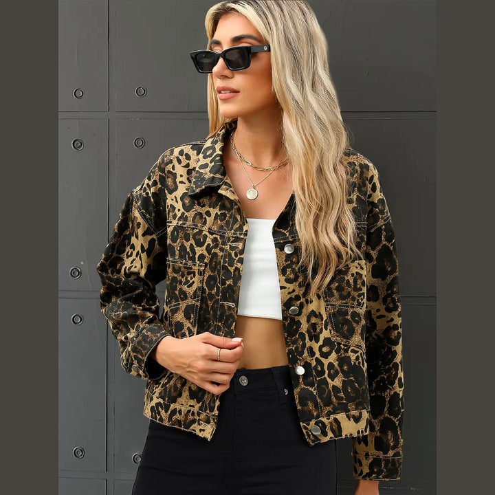 Women's Leopard Print Tailored Jacket – Statement Layer – view 2