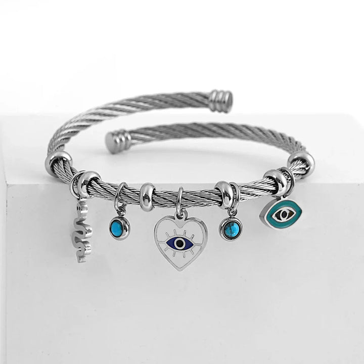 Women's Gold-Plated Charm Bracelet – Stainless Steel Jewellery – view 8