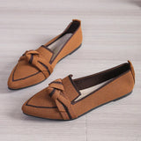 Women's Twist Knot Loafer Flats – Comfortable Slip-On Shoes