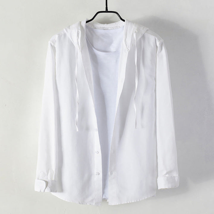 Unisex Hooded Linen Shirt – Breathable Button-Up for All Seasons – view 2