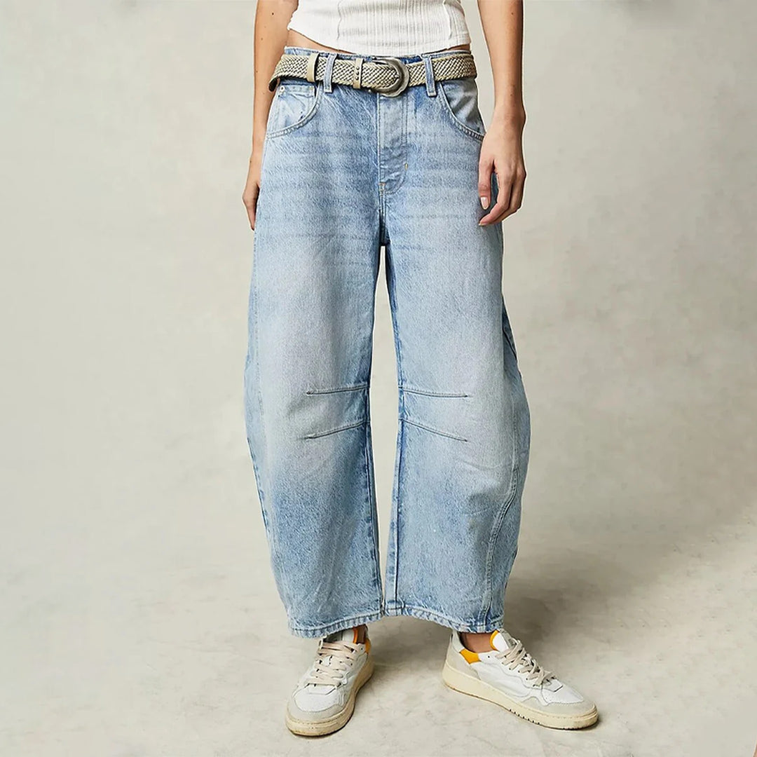 Women's Wide-Leg Stretch Denim Jeans – Relaxed Everyday Fit – view 8