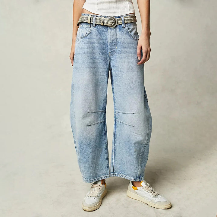 Women's Wide-Leg Stretch Denim Jeans – Relaxed Everyday Fit – view 8
