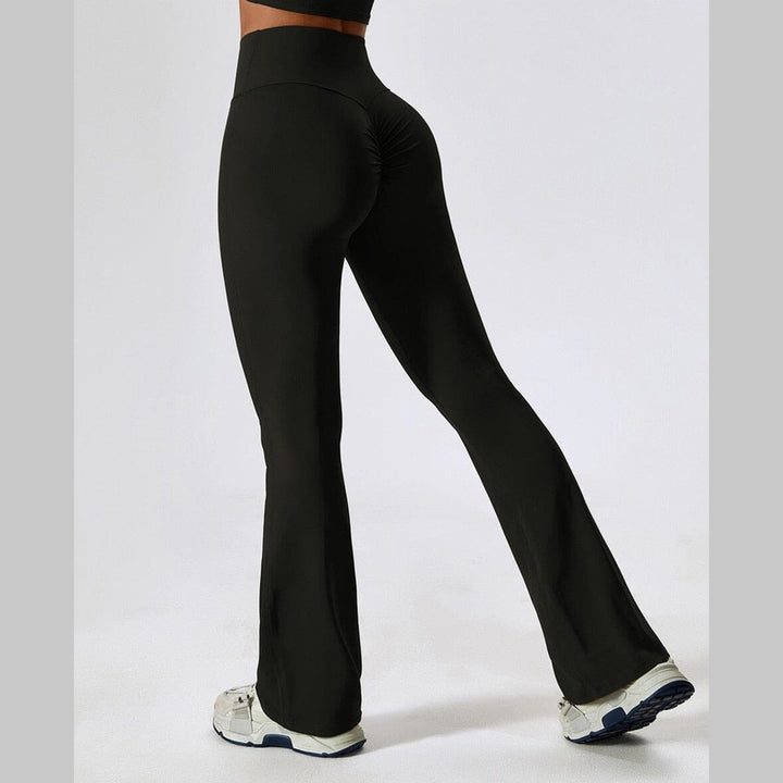 Women's High-Waisted Flared Leggings – Stretch Gym to Yoga Wear