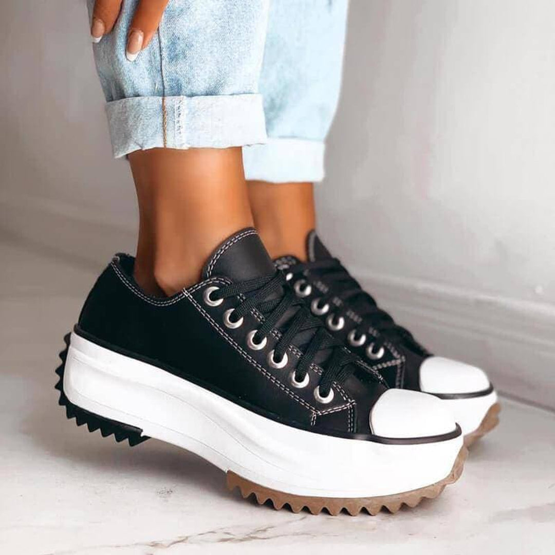 Women's Canvas Platform Trainers – Cushioned Sole Everyday Style – view 4