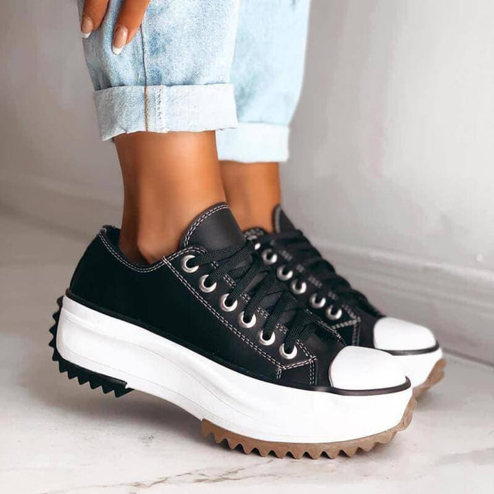 Women's Canvas Platform Trainers – Cushioned Sole Everyday Style – view 4