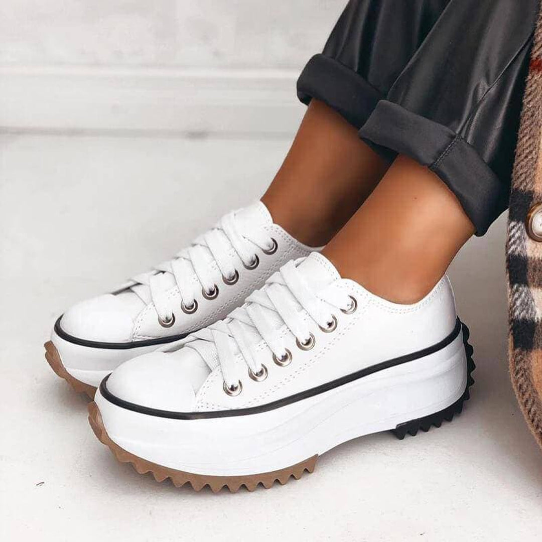 Women's Canvas Platform Trainers – Cushioned Sole Everyday Style – view 5