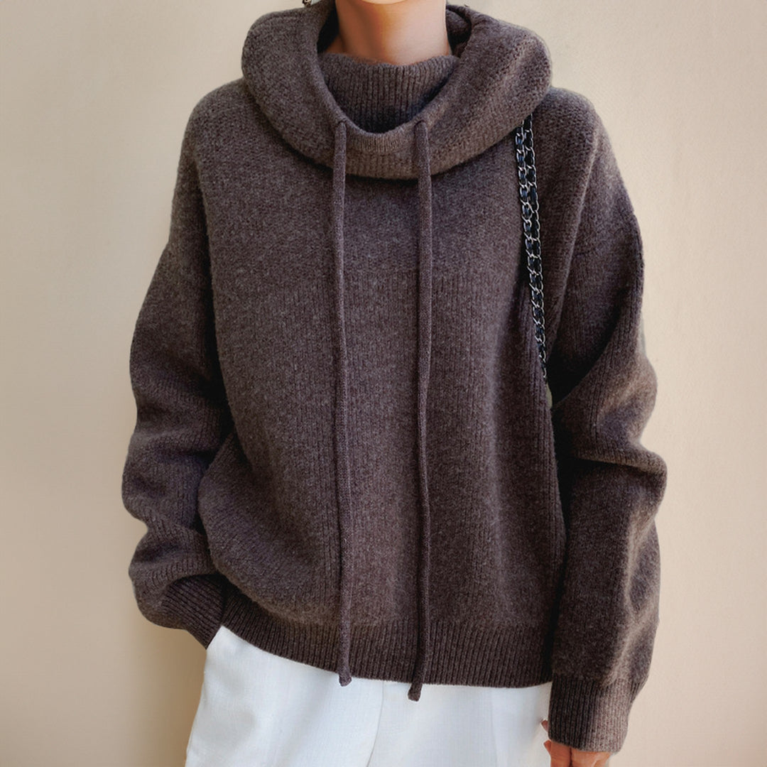 Women's Aria Merino Wool Turtleneck Jumper – Soft Fine Knit – view 7