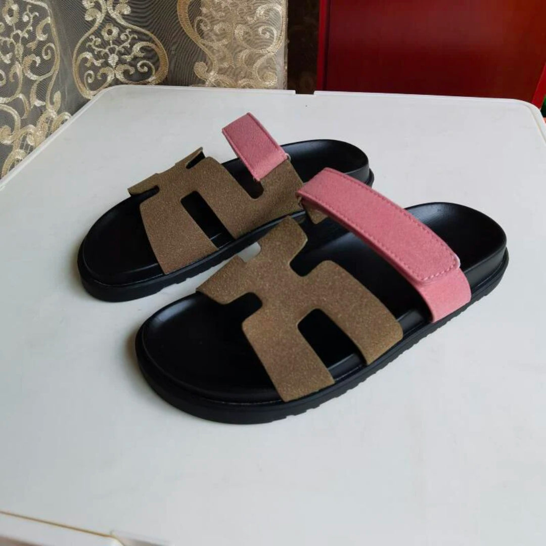 Women's Aria Flat Sandals – Elegant Italian-Inspired Summer – Brown