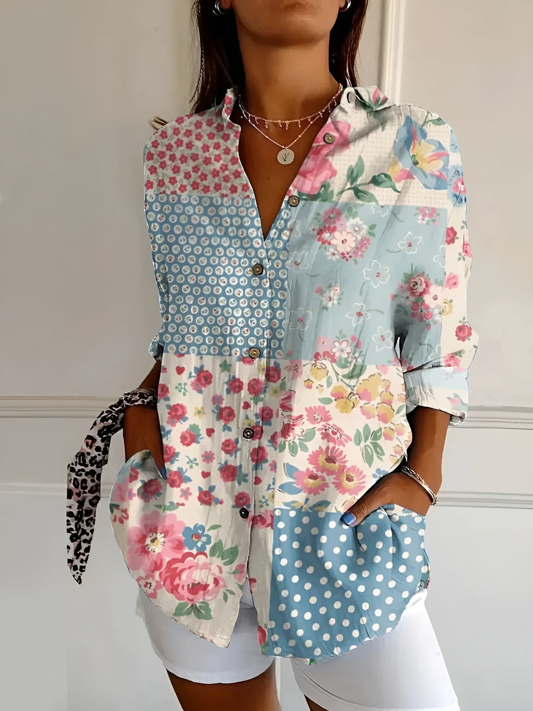 Women's Printed Summer Blouse - Effortless Warm-Weather Elegance