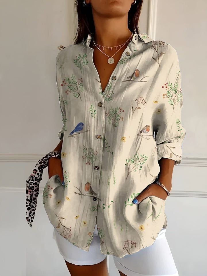Women's Printed Summer Blouse - Effortless Warm-Weather Elegance