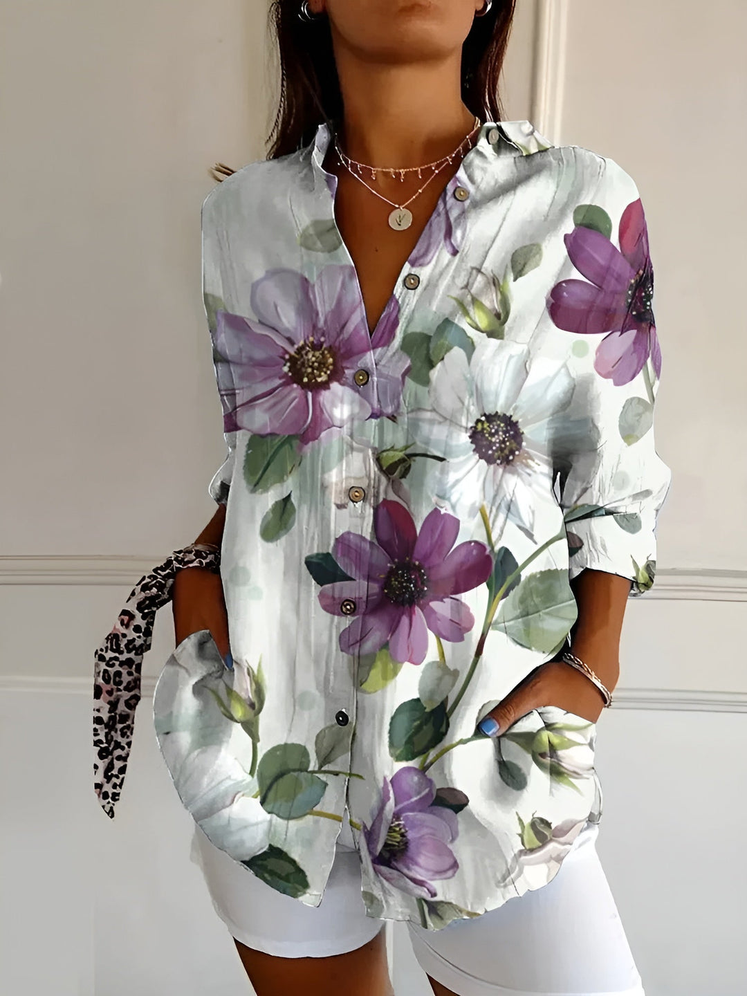 Women's Printed Summer Blouse - Effortless Warm-Weather Elegance