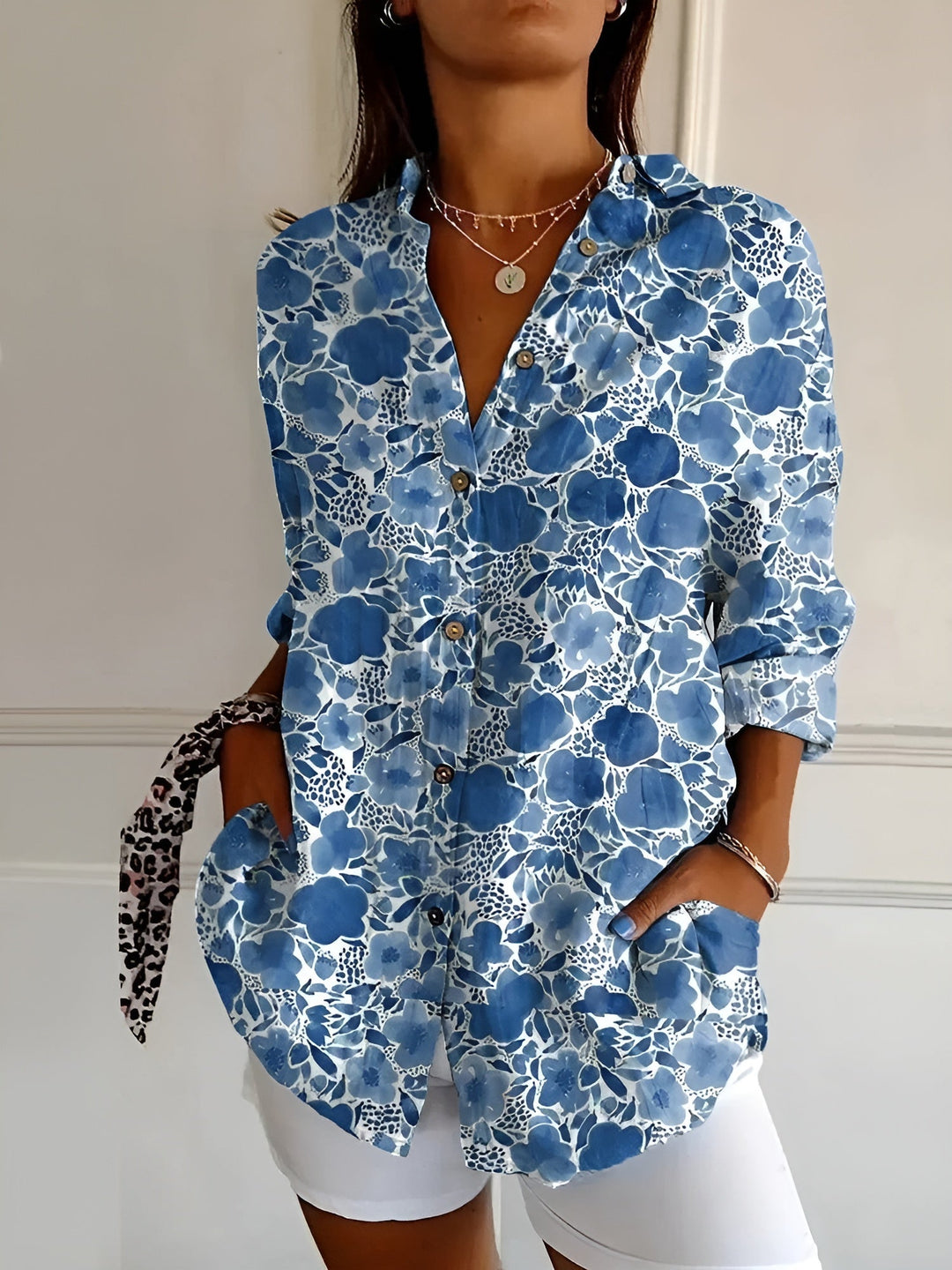 Women's Printed Summer Blouse - Effortless Warm-Weather Elegance