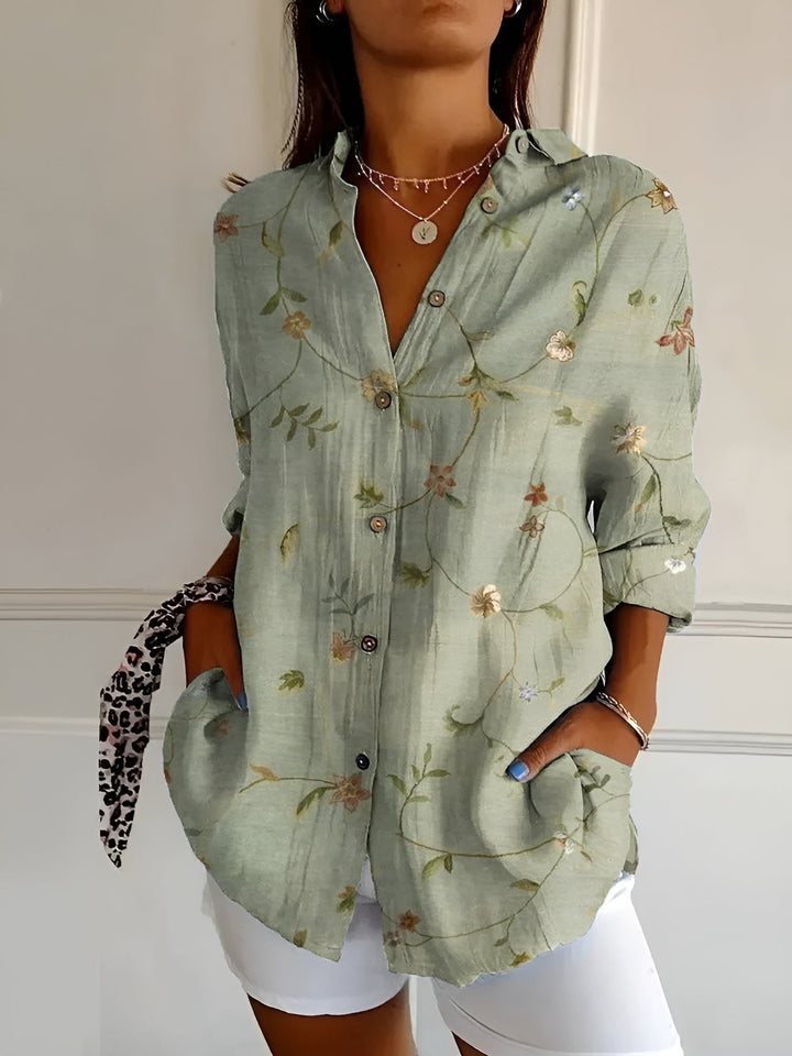 Women's Printed Summer Blouse - Effortless Warm-Weather Elegance