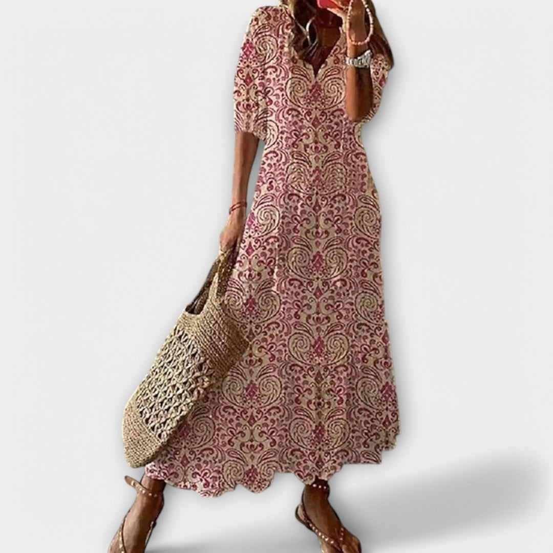 Women's Bohemian Maxi Dress - Effortless Summer Style