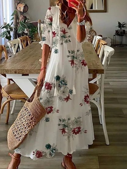 Women's Geometric Boho Dress - Effortless Elegance
