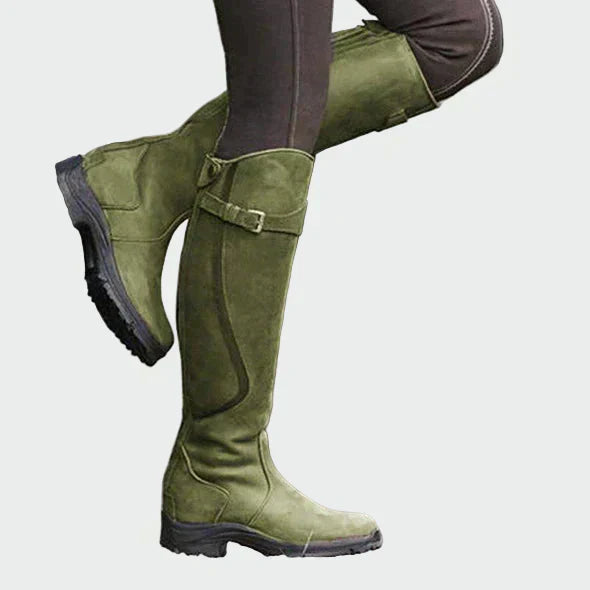 Women's Premium Leather Riding Boots - Timeless Riding Style