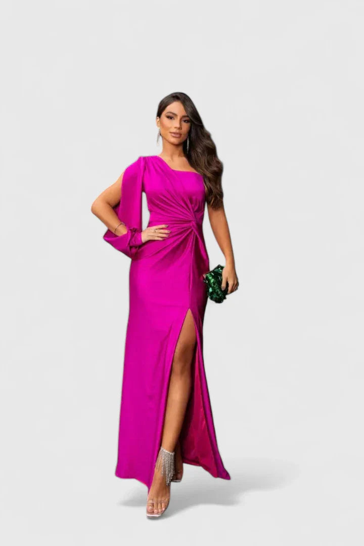 Women's One-Shoulder Maxi Dress – Effortless Elegance for Events