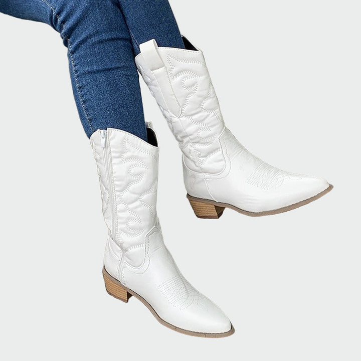 Women's Metallic Cowboy Boots - Bold Street-Style Statement