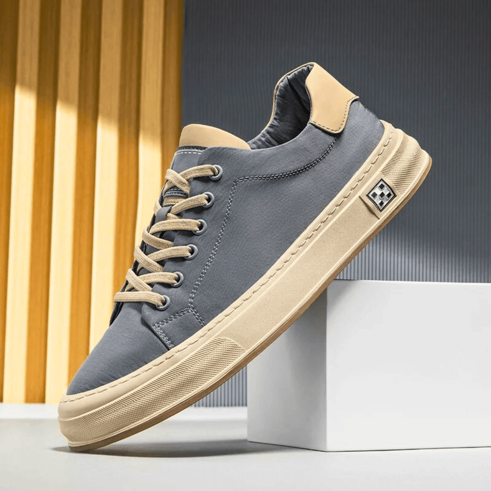 Men's Canvas Low-Top Trainers – Cushioned City Sneakers