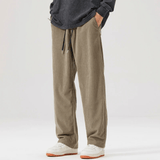 Men's Corduroy Wide-Leg Trousers – Relaxed Drawstring Fit