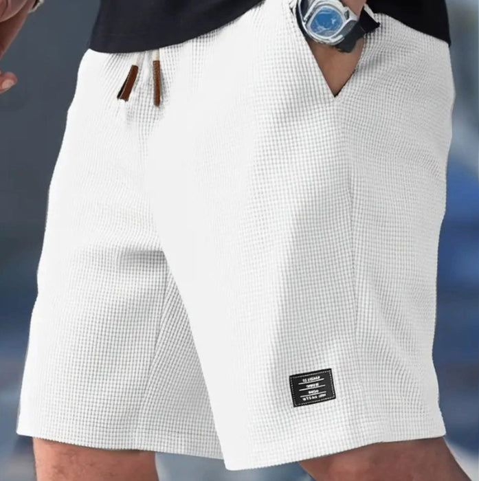 Men's Waffle-Knit Tailored Shorts – Smart Casual Comfort