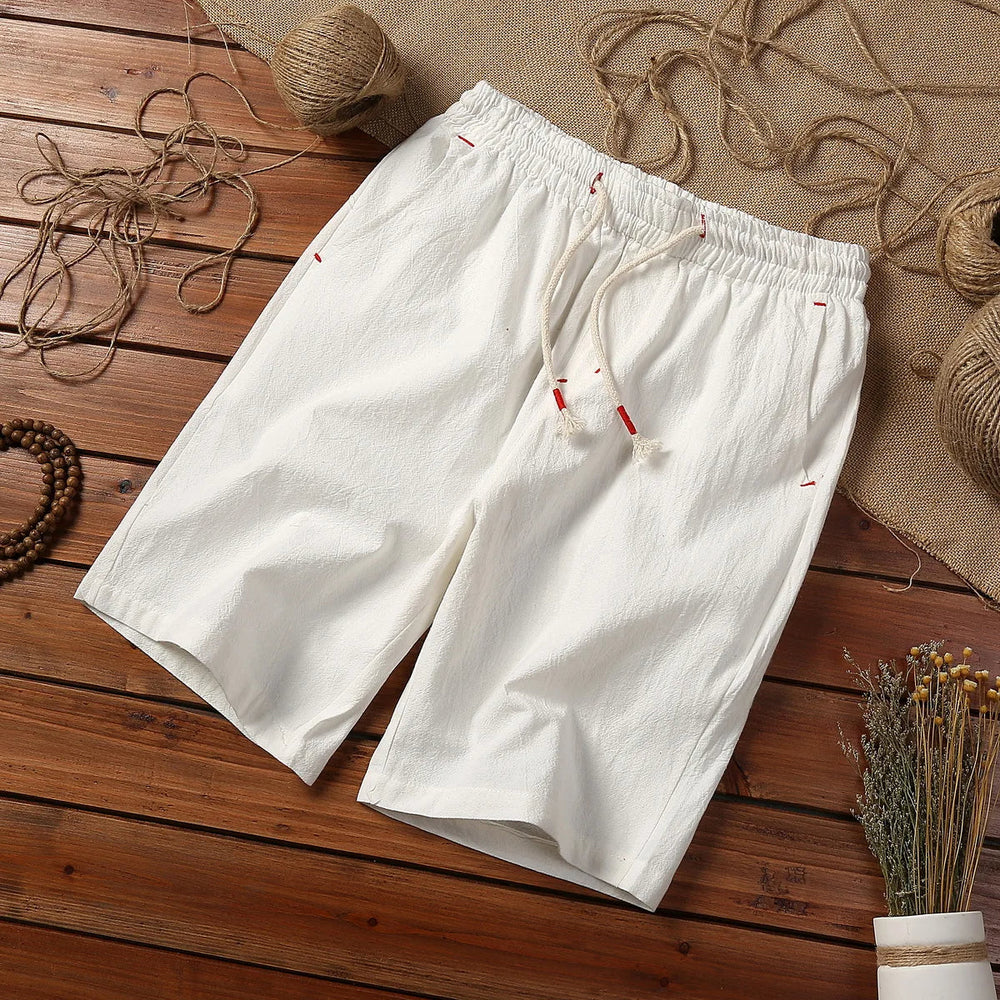 Men's Cotton Drawstring Shorts – Lightweight Summer Comfort